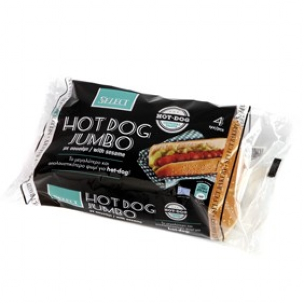 Select Hot Dog Jumbo με Σουσάμι 4τμχ