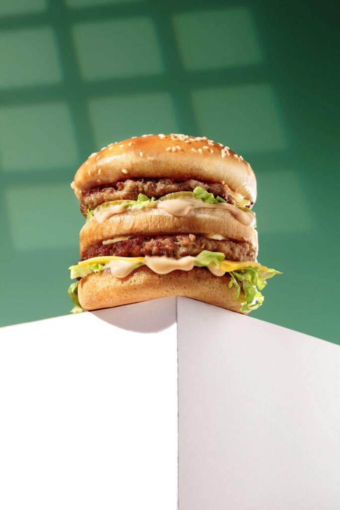 Double Beef Burger with cheddar & sauce