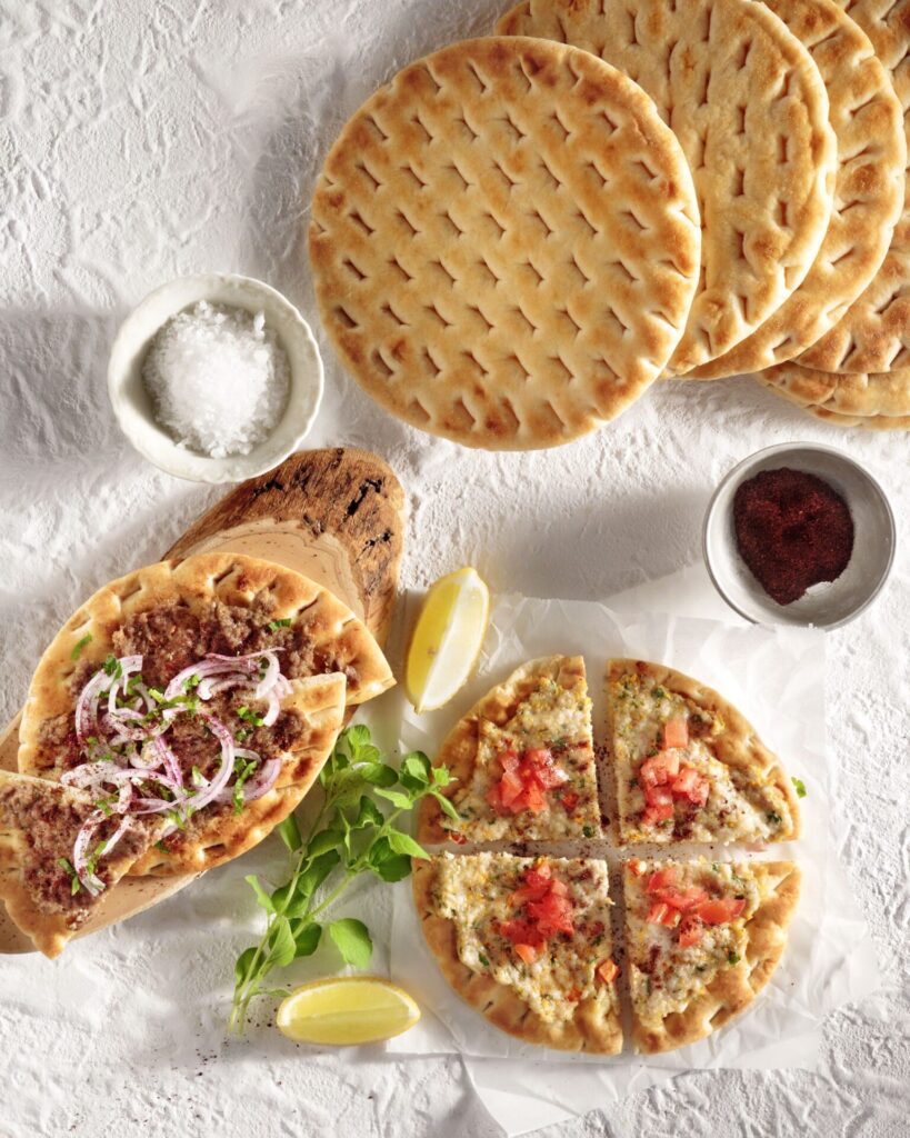 Pita Aristi with aromatic minced meat & oriental spices